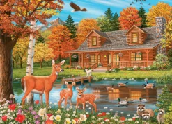 Puzzle 350 el. Dom nad stawem