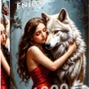 Puzzle 1000 el. Dziewczyna i wilk