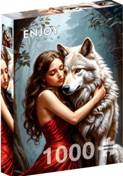 Puzzle 1000 el. Dziewczyna i wilk
