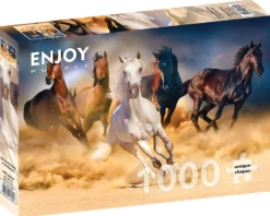 Puzzle 1000 el. Dzikie konie na pustyni