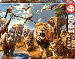 Puzzle 1000 el. Dzikie zwierzęta