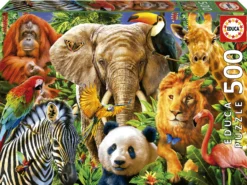 Puzzle 500 el. Dzikie zwierzęta