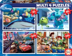 Puzzle 50 el. + 80 el. + 100 el. + 150 el. Bohaterowie bajek (Disney / Pixar)