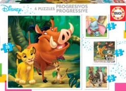 Puzzle 12 el. + 16 el. + 20 el. + 25 el. Bohaterowie bajek Disneya
