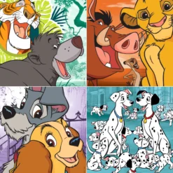 Puzzle 12 el. + 16 el. + 20 el. + 25 el. Bohaterowie bajek Disneya