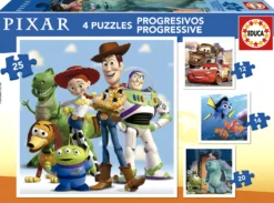 Puzzle 12 el. + 16 el. + 20 el. + 25 el. Bohaterowie bajek Disneya