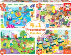 Puzzle 20 el. + 40 el. + 60 el. + 80 el. Dzień w szkole
