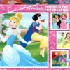 Puzzle 12 el. + 16 el. + 20 el. + 25 el. Księżniczki z bajek Disneya