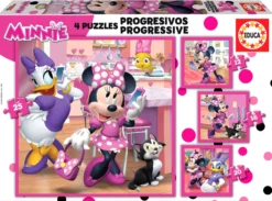 Puzzle 12 el. + 16 el. + 20 el. + 25 el. Myszka Minnie / Daisy