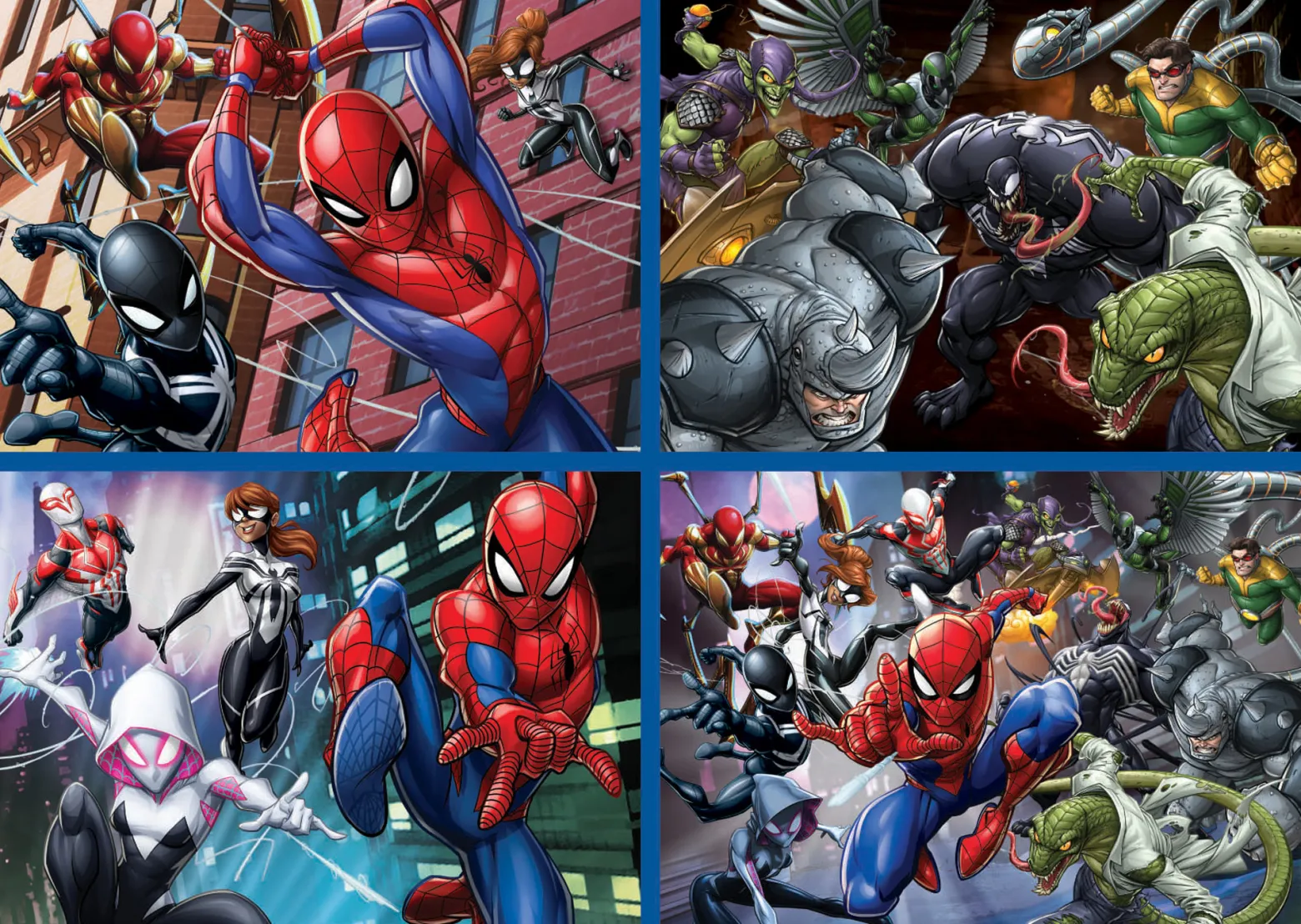 Puzzle 50 el. + 80 el. + 100 el. + 150 el. Spider-Man
