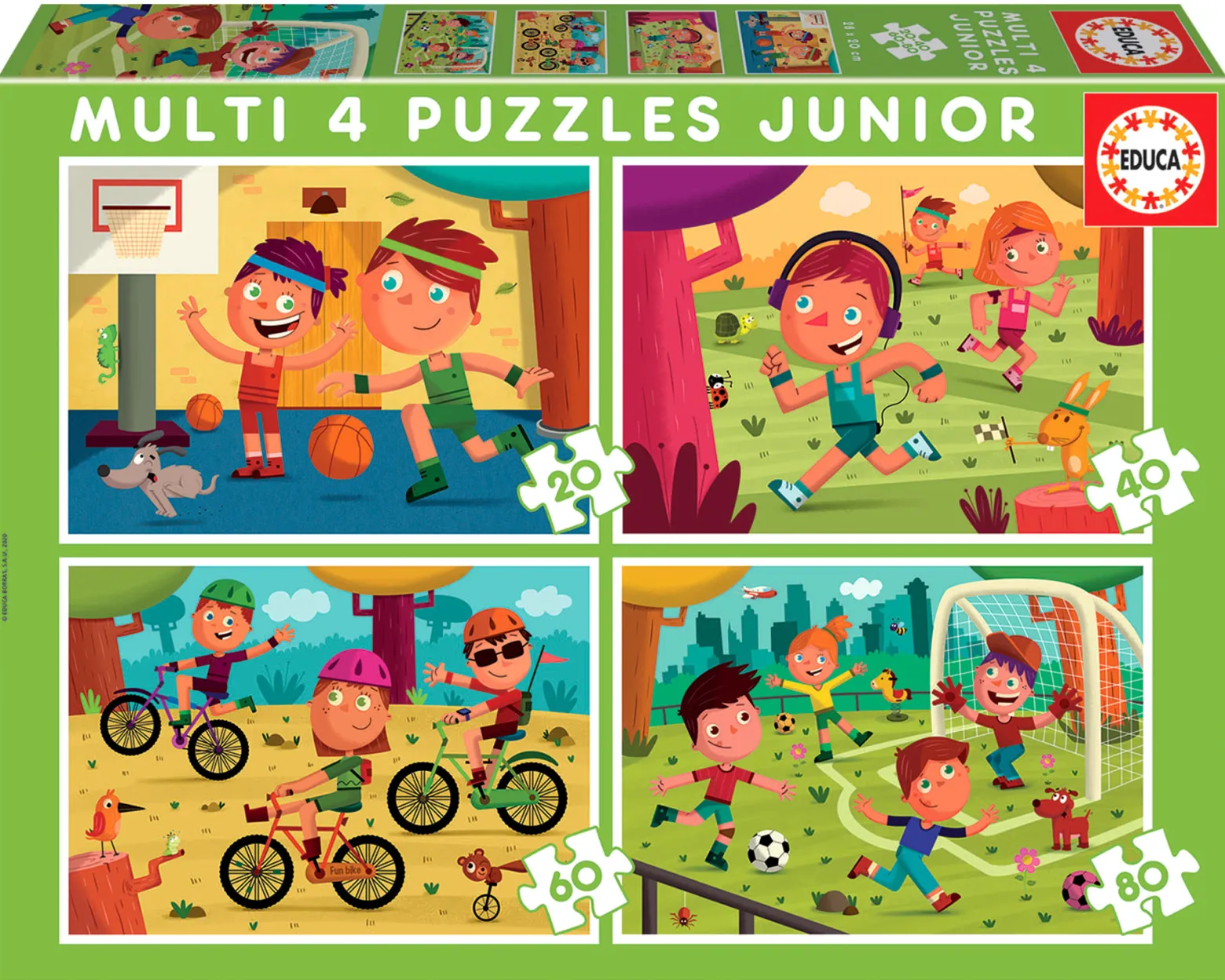Puzzle 20 el. + 40 el. + 60 el. + 80 el. Sport