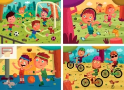 Puzzle 20 el. + 40 el. + 60 el. + 80 el. Sport