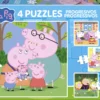 Puzzle 6 el. + 9 el. + 12 el. + 16 el. Świnka Peppa