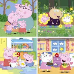 Puzzle 6 el. + 9 el. + 12 el. + 16 el. Świnka Peppa