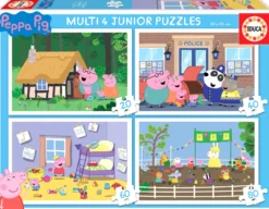 Puzzle 20 el. + 40 el. + 60 el. + 80 el. Świnka Peppa