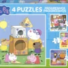 Puzzle 12 el. + 16 el. + 20 el. + 25 el. Świnka Peppa