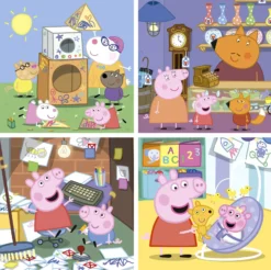 Puzzle 12 el. + 16 el. + 20 el. + 25 el. Świnka Peppa
