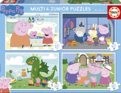 Puzzle 20 el. + 40 el. + 60 el. + 80 el. Świnka Peppa