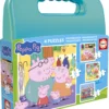 Puzzle 6 el. + 9 el. + 12 el. + 16 el. Świnka Peppa (walizka)
