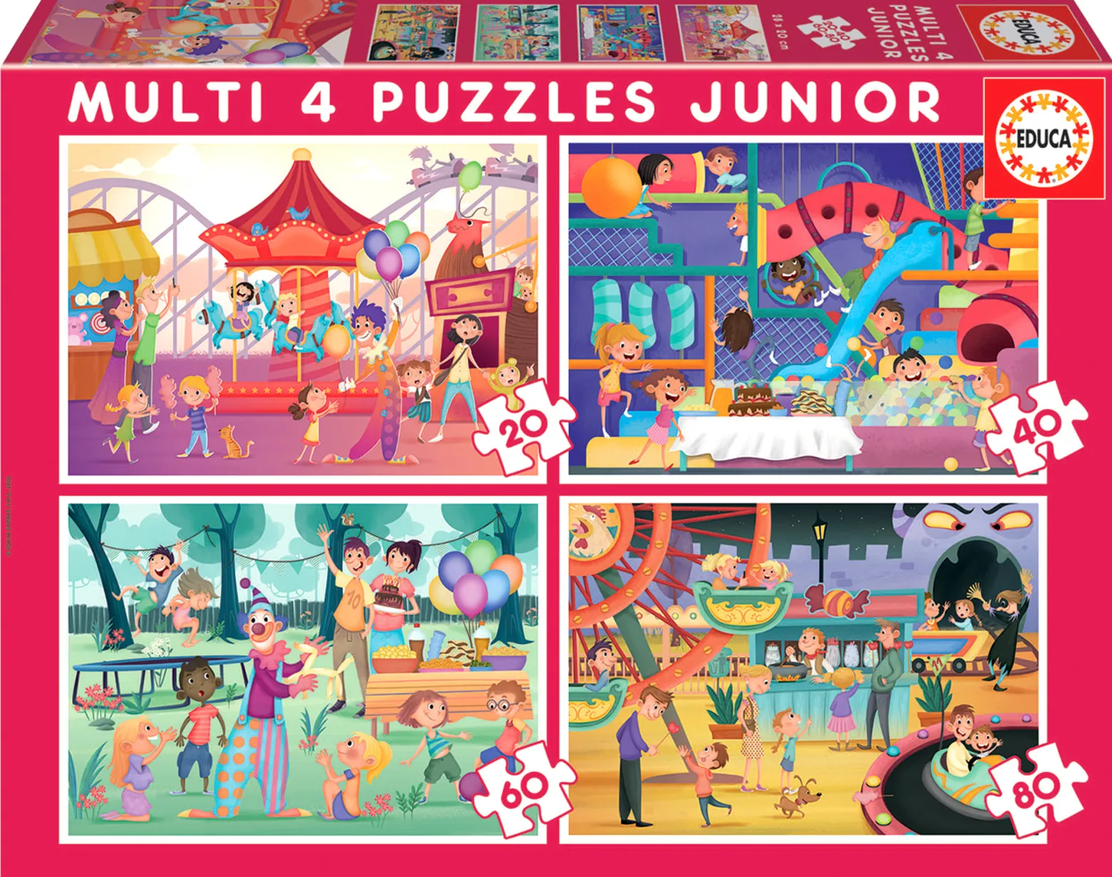 Puzzle 20 el. + 40 el. + 60 el. + 80 el. Zabawa