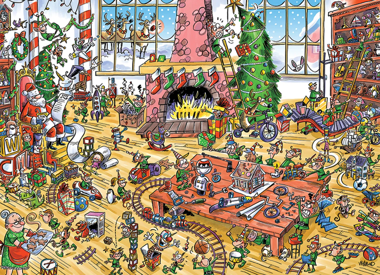 Puzzle 350 el. Elfy w pracy