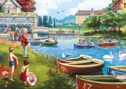 Puzzle 1000 el. FALCON Przystań nad jeziorem