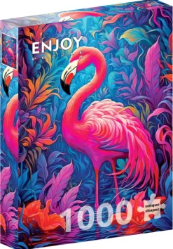 Puzzle 1000 el. Flaming różowy