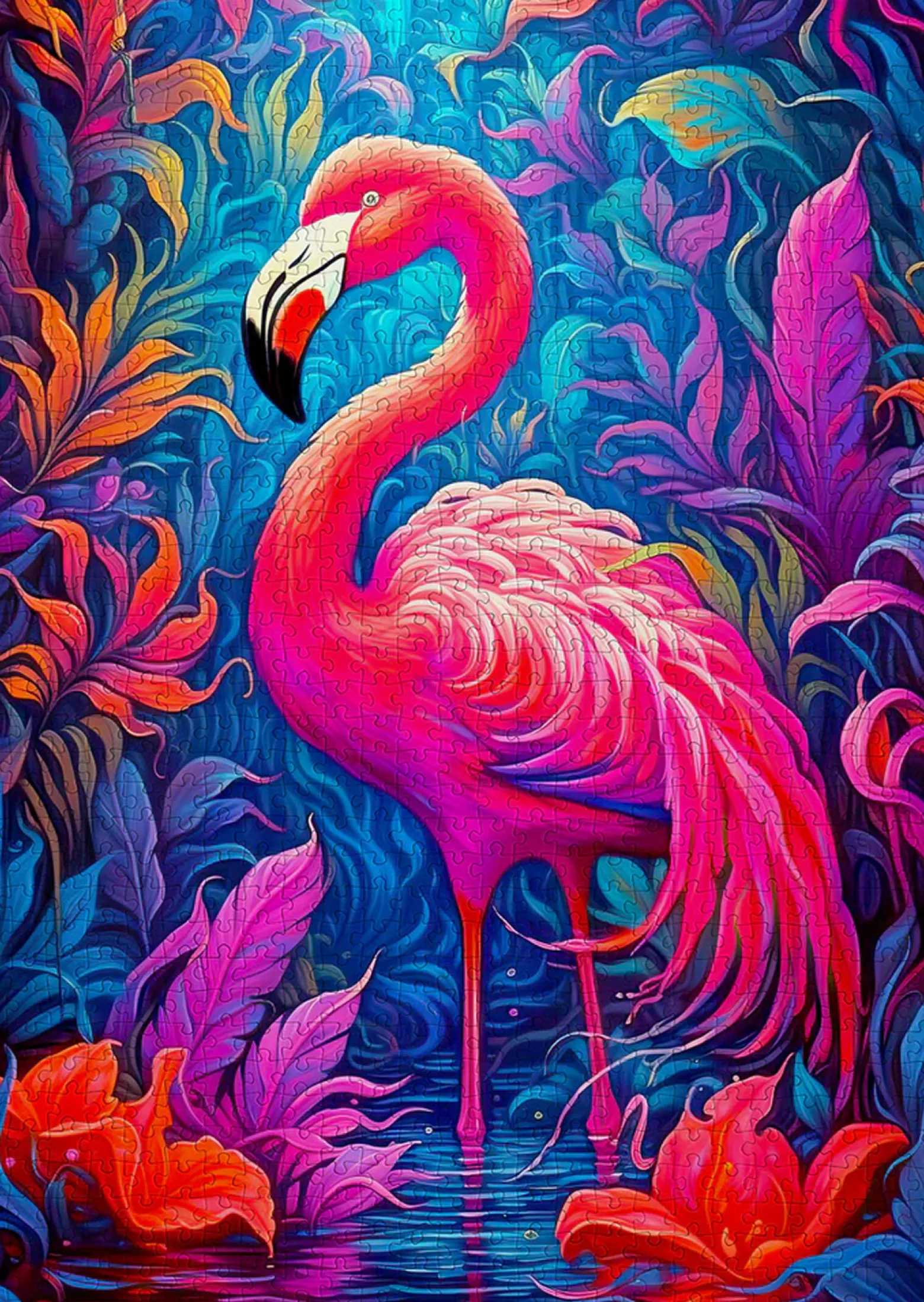 Puzzle 1000 el. Flaming różowy
