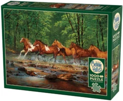 Puzzle 1000 el. Galopem przez rzekę