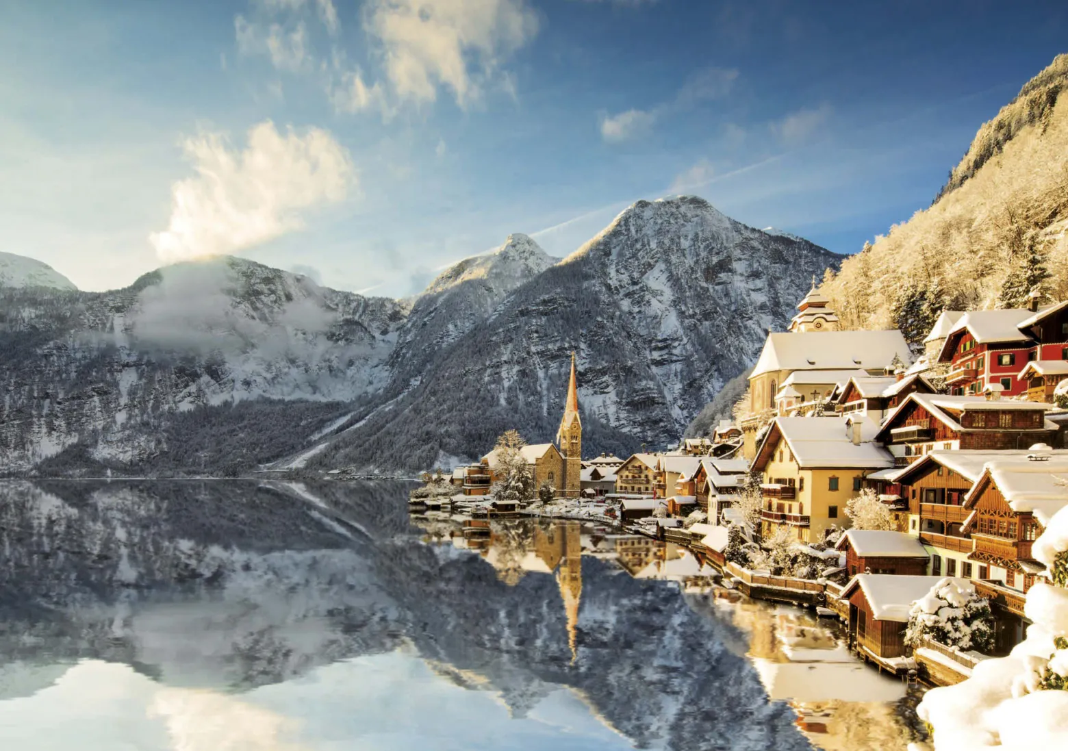 Puzzle 1500 el. Hallstatt zimą / Austria