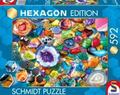 Puzzle 592 el. HEXAGON Potpourri z kamieni szlachetnych