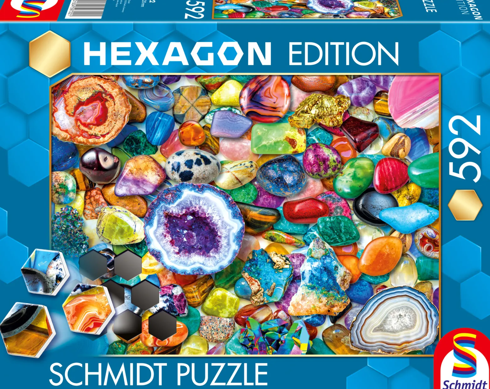 Puzzle 592 el. HEXAGON Potpourri z kamieni szlachetnych