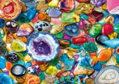 Puzzle 592 el. HEXAGON Potpourri z kamieni szlachetnych