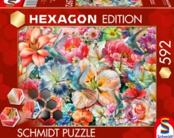 Puzzle 592 el. HEXAGON W pełnym rozkwicie