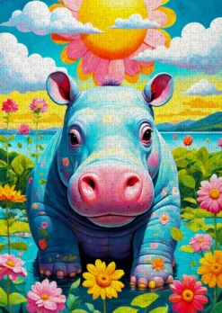 Puzzle 1000 el. Hipopotam