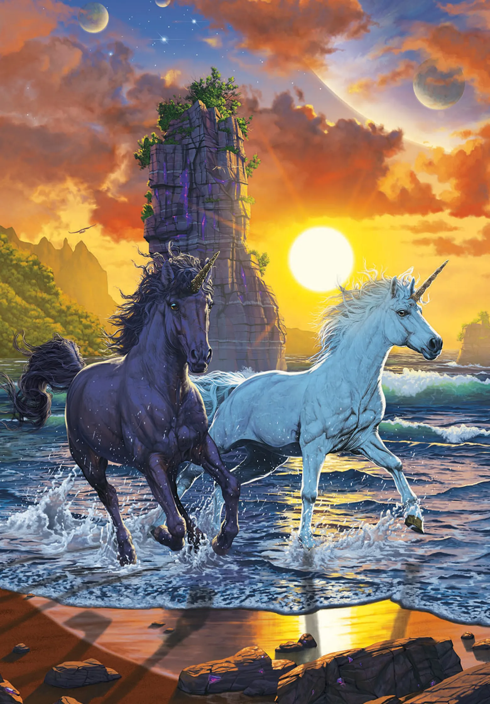 Puzzle 1000 el. Jednorożce na plaży, Vincent Hie
