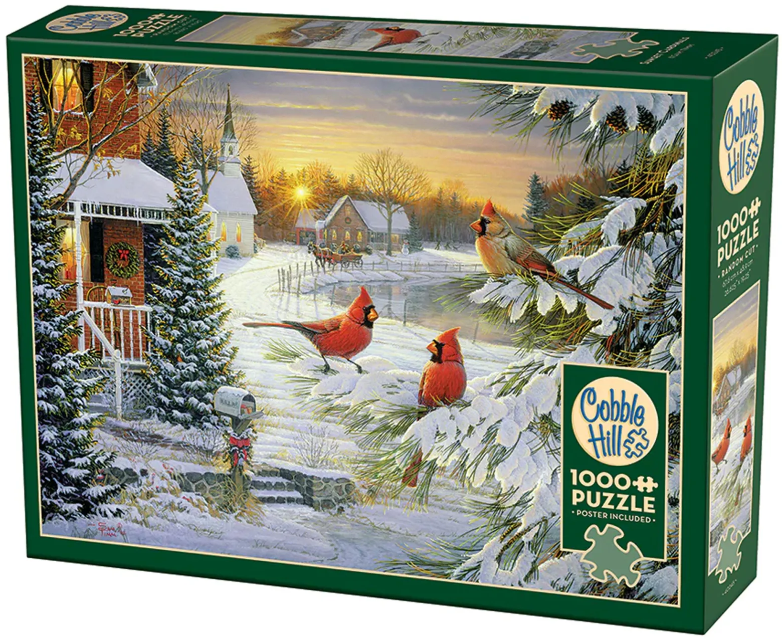 Puzzle 1000 el. Kardynały szkarłatne