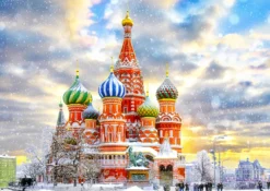 Puzzle 1000 el. Katedra Św. Bazylego / Moskwa / Rosja