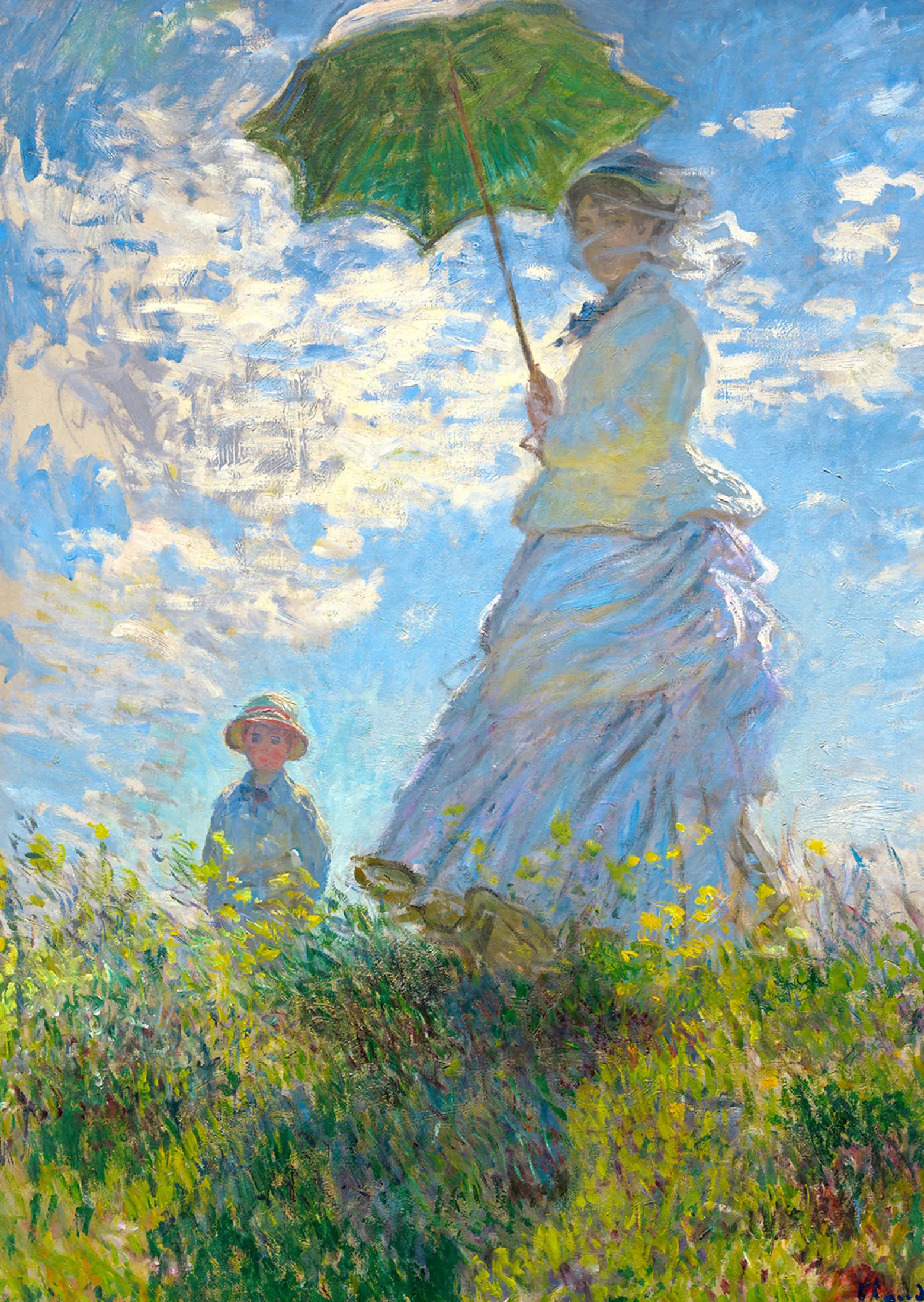 Puzzle 1000 el. Kobieta z parasolem, Claude Monet