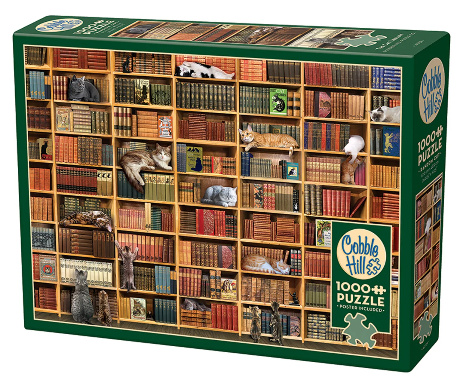 Puzzle 1000 el. Kocia biblioteka