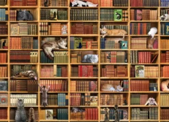 Puzzle 1000 el. Kocia biblioteka