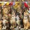 Puzzle 500 el. Kocięta i ptaki