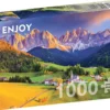 Puzzle 1000 el. Kościół w Dolomitach / Włochy