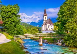 Puzzle 1000 el. Kościół w Ramsau / Niemcy