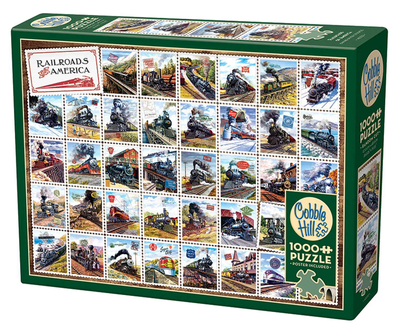 Puzzle 1000 el. Kolej w Stanach Zjednoczonych