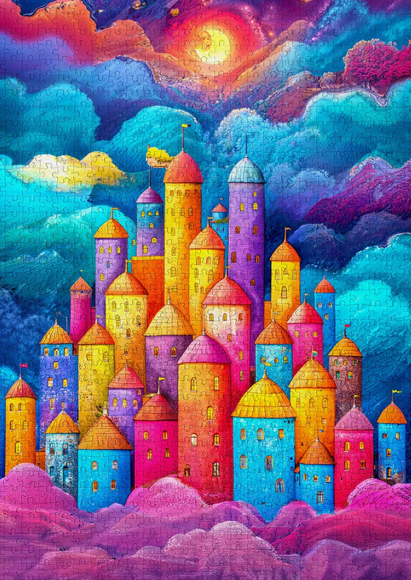 Puzzle 1000 el. Kolorowa forteca