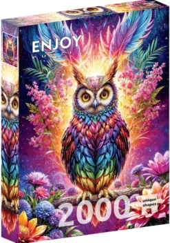 Puzzle 2000 el. Kolorowa sowa
