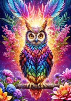 Puzzle 2000 el. Kolorowa sowa