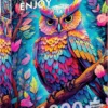 Puzzle 1000 el. Kolorowa sowa