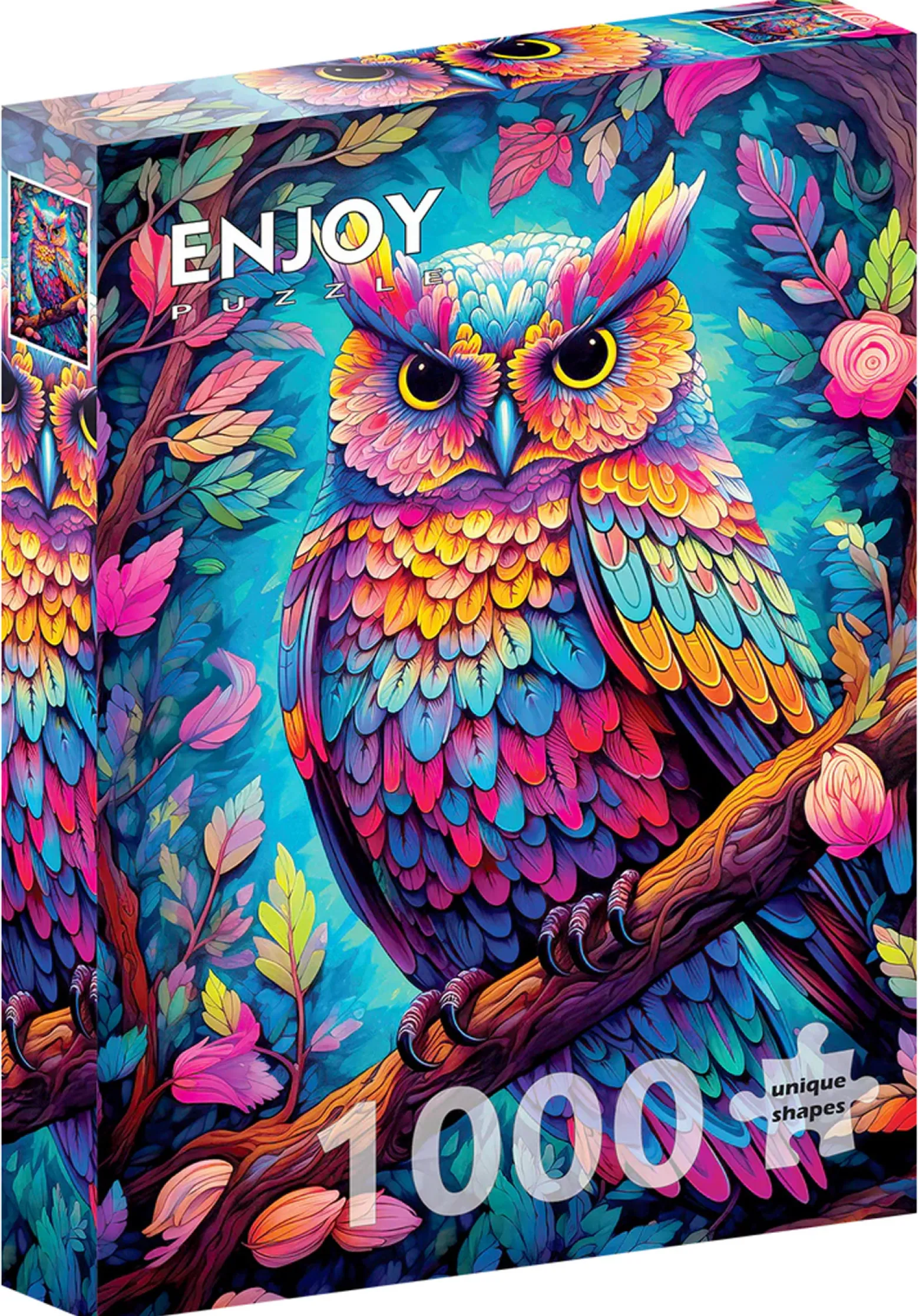 Puzzle 1000 el. Kolorowa sowa